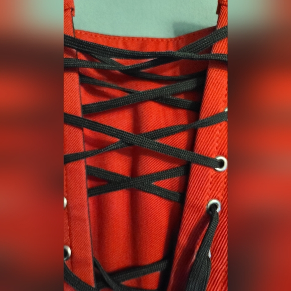 Orchard Corset 26" Red Cotton Romantic Curve Underbust Corset Renaissance Faire - Picture 3 of 4